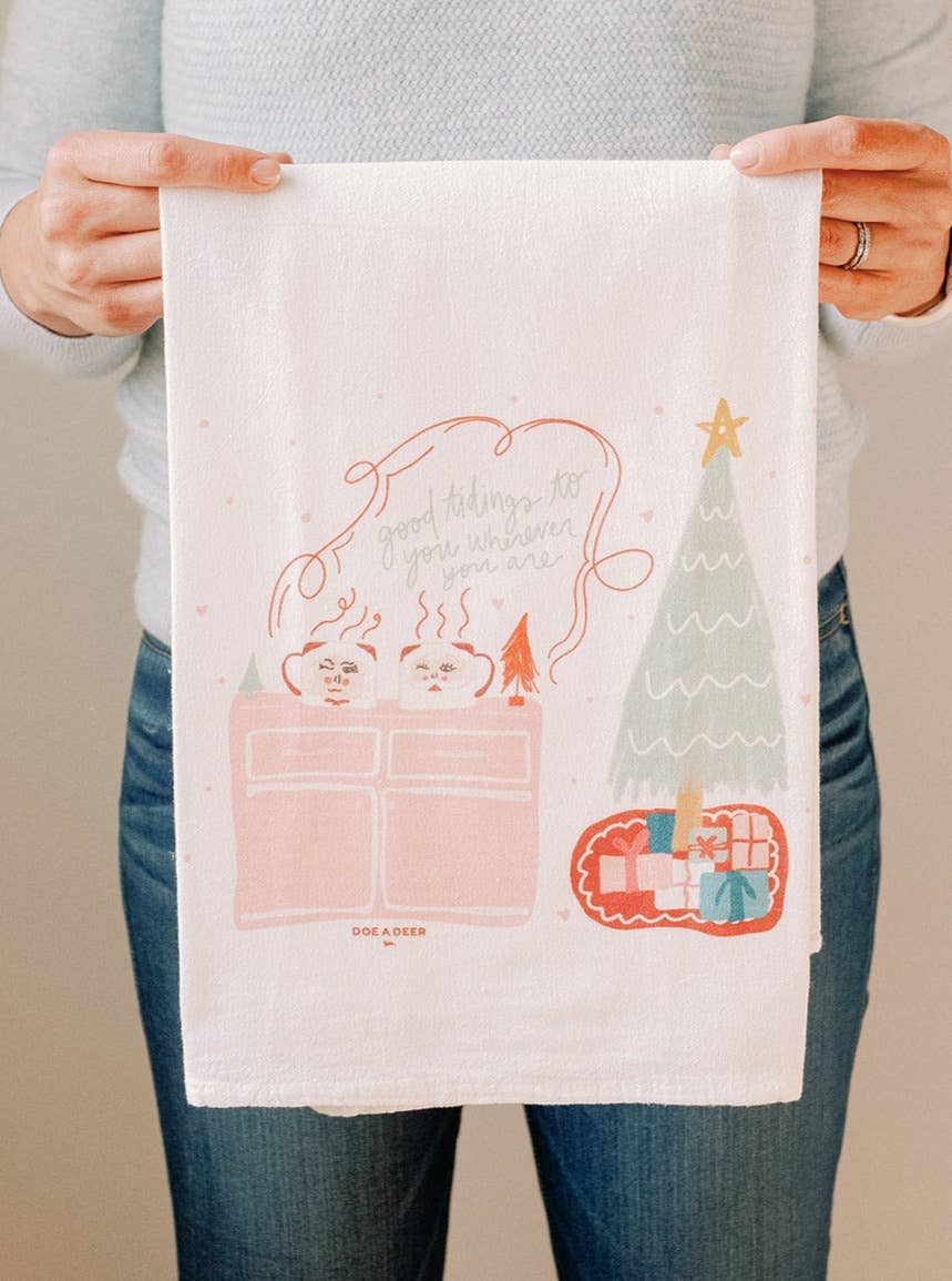 Good Tidings To You Flour Sack Towel